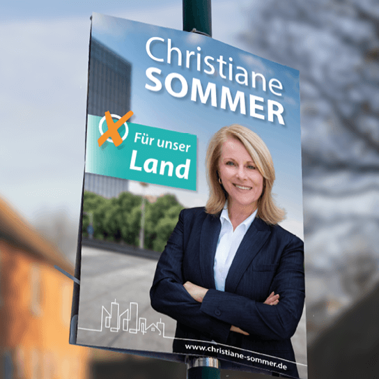 Wahlplakat mit individuellem Design