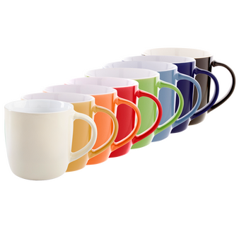 Bauchige Tasse farbig
