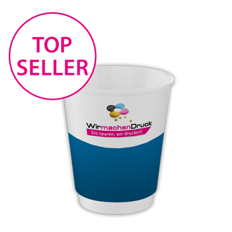 Becher doppelwandig 200ml, 4/0-farbig