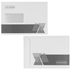 Briefumschlag DIN C5 (Lasche an der schmalen Seite) haftklebend mit Fenster beidseitig 1/1 bedruckt