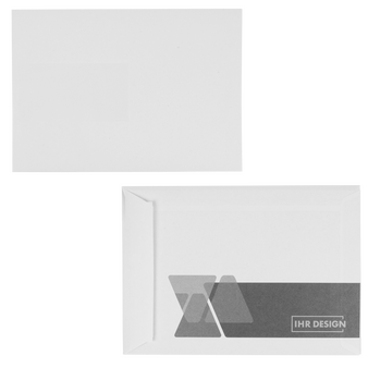 Briefumschlag DIN C5 (Lasche an der schmalen Seite) haftklebend ohne Fenster einseitig 0/1 bedruckt (Rückseite)