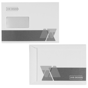 Briefumschlag DIN EA5-6 quer haftklebend mit Fenster beidseitig 1/1 bedruckt