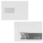 Briefumschlag DIN EA5-6 quer haftklebend mit Fenster einseitig 0/1 bedruckt (Rückseite)