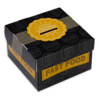 Burgerbox (11 x 11 x 7 cm) einseitig bedruckt 4/0-farbig