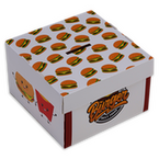Burgerbox (12,5 x 12,5 x 8 cm) einseitig bedruckt 4/0-farbig