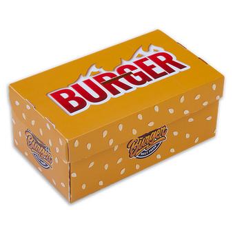 Burgerbox (17,5 x 10 x 7,5 cm) einseitig bedruckt 4/0-farbig