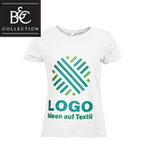 Damen-T-Shirt Basic, weiß - B&C Collection, mit einer Druckposition