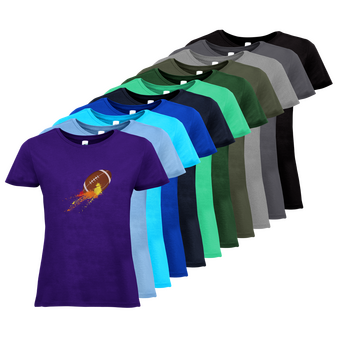 Tshirt, farbig bedruckt, Vorderseite, verschiedene Farben