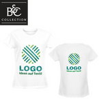 Damen-T-Shirt Organic, weiß - B&C Collection, mit zwei Druckpositionen