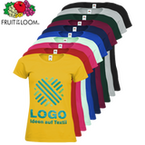 Damen-T-Shirt Premium, farbig - Fruit of the Loom, mit einer Druckposition