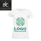 Damen-T-Shirt Premium, weiß - B&C Collection, mit einer Druckposition