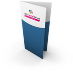  Faltblatt bedruckt gefalzt auf 12,0 cm x 18,0 cm vertikaler Mittelfalz 4-seitig