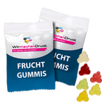 Fruchtgummi-Tütchen 10g (Form: Fahrradfahrer), 4/4 farbig beidseitig bedruckt