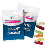 Fruchtgummi-Tütchen 10g (Form: Joggingschuh), 4/4 farbig beidseitig bedruckt