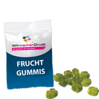 Fruchtgummi-Tütchen 10g (Form: Kleeblatt), 4/0 farbig einseitig bedruckt