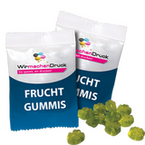 Fruchtgummi-Tütchen 10g (Form: Kleeblatt), 4/4 farbig beidseitig bedruckt