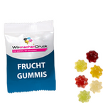 Fruchtgummi-Tütchen 10g (Form: Sonne), 4/0 farbig einseitig bedruckt