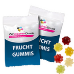 Fruchtgummi-Tütchen 10g (Form: Sonne), 4/4 farbig beidseitig bedruckt