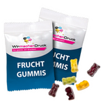 Fruchtgummi-Tütchen 10g Fruchtsaft (Form: Bärchen), 4/4 farbig beidseitig bedruckt