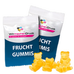 Fruchtgummi-Tütchen 20g Honig (Form: Bärchen), 4/4 farbig beidseitig bedruckt
