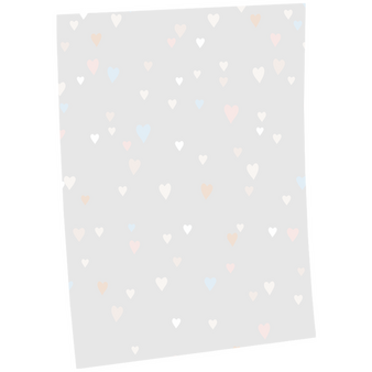 Geschenkpapier B1 (700 x 1000 mm) mit Pastell-Herzen-Motiv