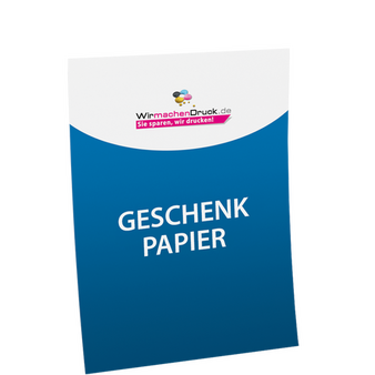 Geschenkpapier DIN A3 (297 x 420 mm) einseitig 4/0-farbig bedruckt (CMYK)