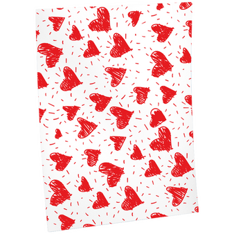 Geschenkpapier DIN A3 (297 x 420 mm) mit Rote-Herzen-Motiv