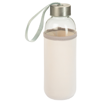 Glasflasche mit Neoprenhülle unbedruckt
