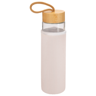 Glasflasche mit Neoprenhülle unbedruckt