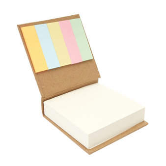 Haftnotizen-Set 200 Blatt mit Umschlag aus recyceltem Karton inkl. 125 Papiermarkern