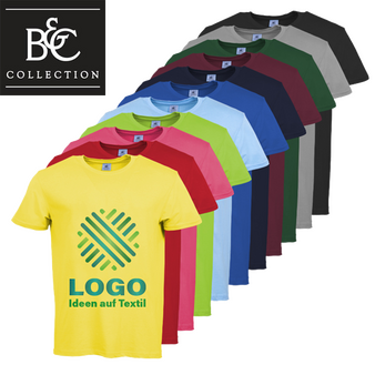 Herren-T-Shirt Basic, farbig - B&C Collection, mit zwei Druckpositionen