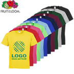Herren-T-Shirt Basic, farbig - Fruit of the Loom, mit zwei Druckpositionen