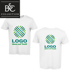 Herren-T-Shirt Basic, weiß - B&C Collection, mit zwei Druckpositionen