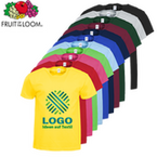 Herren-T-Shirt Budget, farbig - Fruit of the Loom, mit einer Druckposition