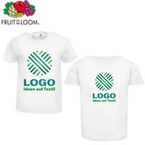 Herren-T-Shirt Budget, weiß - Fruit of the Loom, mit zwei Druckpositionen