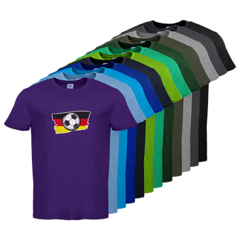 Tshirt, farbig bedruckt, Vorderseite, verschiedene Farben