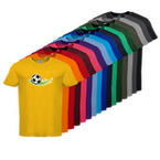 Tshirt, farbig bedruckt, Vorderseite, verschiedene Farben