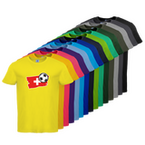Tshirt, farbig bedruckt, Vorderseite, verschiedene Farben