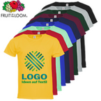 Herren-T-Shirt Premium, farbig - Fruit of the Loom, mit zwei Druckpositionen