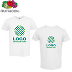Herren-T-Shirt Premium, weiß - Fruit of the Loom, mit zwei Druckpositionen