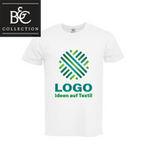 Herren-T-Shirt weiß, Premium - B&C Collection, mit einer Druckposition