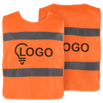 Hochwertiger Kinder-Warnschutzponcho mit zwei Druckpositionen, 1-farbig bedruckt