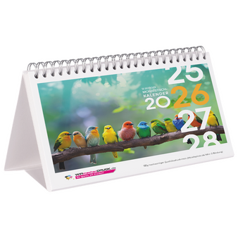 Kalendermuster Wochentischkalender zum Aufstellen 58 Seiten (52 Wochen + Deckblatt + 2 Zusatzbl&auml;tter), DIN lang quer (210 x 105 mm)