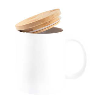 Keramiktasse mit Bambusdeckel