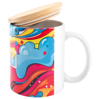 Tasse bedruckt seitlich