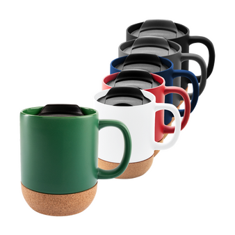 Keramiktasse mit Korkboden