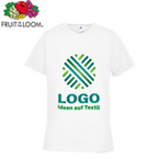 Kinder-T-Shirt Budget, weiß - Fruit of the Loom, mit einer Druckposition