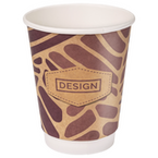 Kraftpapier-Becher doppelwandig 300 ml, 4/0-farbig