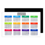 Magnetischer Minikalender quer 85 x 55 mm einseitig 4/0-farbig bedruckt