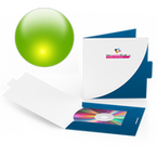 Mappe für CD-Verpackung 13,5 x 13,5 cm, 2-teilig mit Verschluss, 4/0 farbig (Außenseite bedruckt), mit Hochglanz-UV-Lack